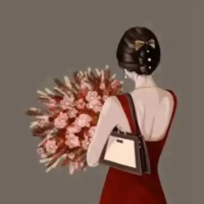 最新唯美温柔的捧花女生背影_唯美图片_我要个性网