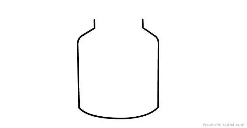 玻璃瓶的简笔画