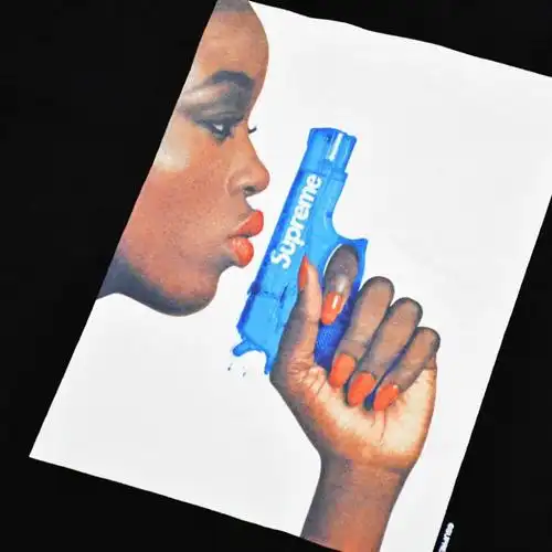 潮牌supreme联名rpgf21sswaterpistoltee水枪开季照片白色s