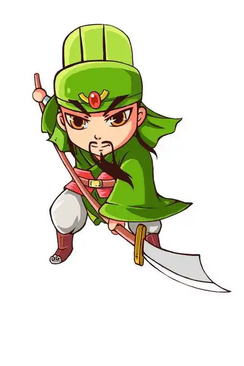 q版三国关羽卡通手绘q版关羽