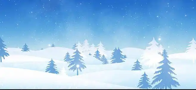 清新,唯美,雪地,天猫海报,海报banner,蓝色,卡通,童趣,手绘图库,png