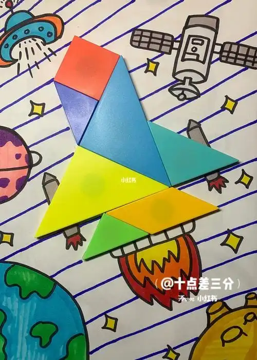 366866七巧板拼图创意儿童画