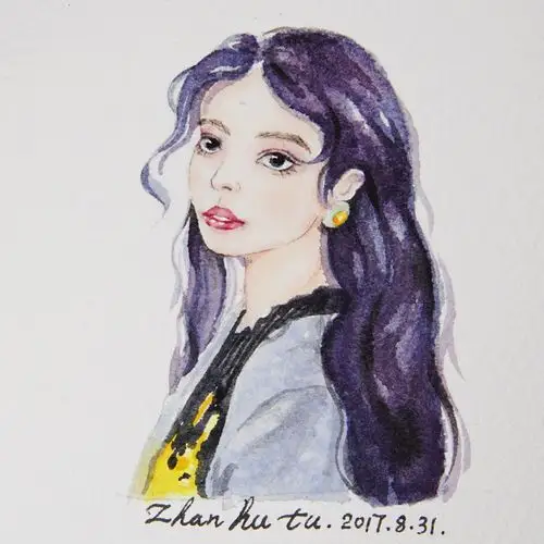 水彩 头像