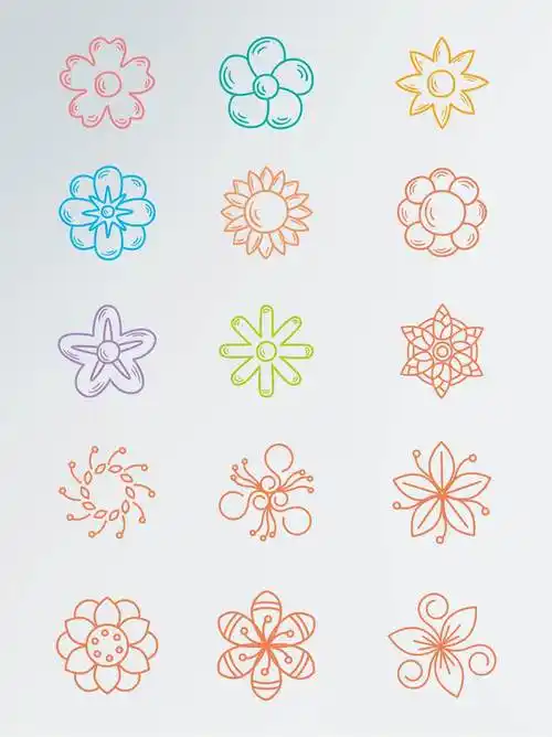 简笔画花朵图片 简笔画花朵图片彩色