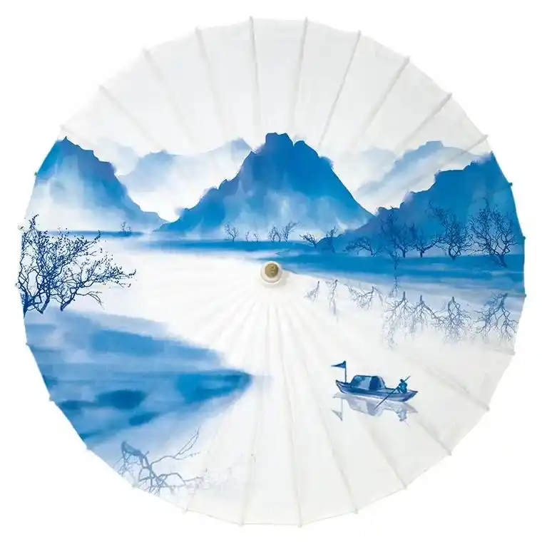 抖音图文来了 #油纸伞 #山水画 #非遗 #国粹闹新春