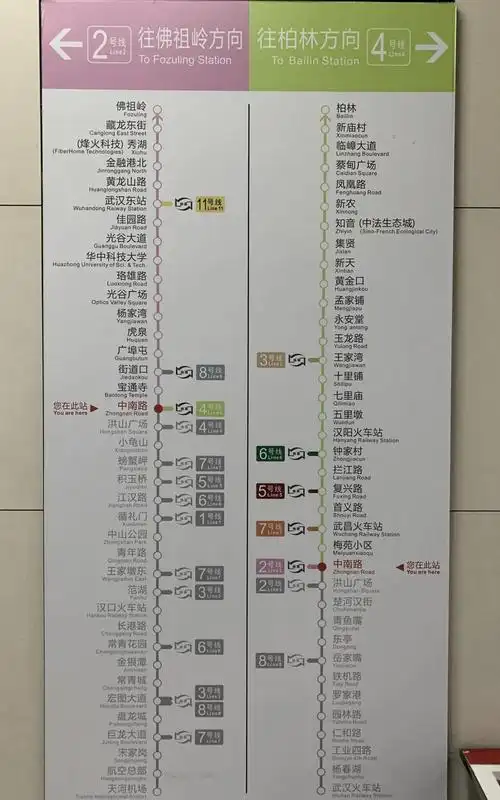 武汉地铁2号线4号线换乘指南 01