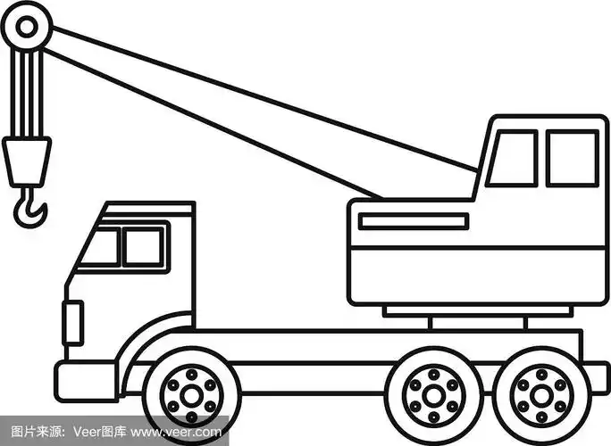 汽车起重机图标轮廓