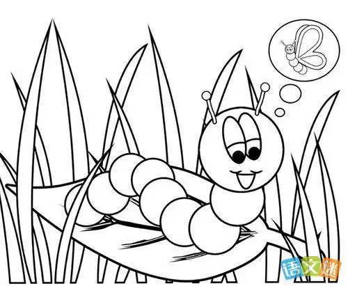 简笔画 动物简笔画 毛毛虫