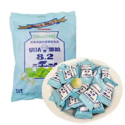 uha悠哈特浓牛奶糖清凉口味薄荷味袋装300g结婚喜糖零食品