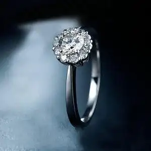 1克拉效果钻戒图片