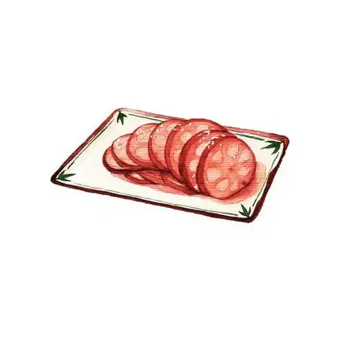 南京小吃组合 手绘水彩 美食食物 桂花糯米藕 插图插画 涂鸦绘图 吃货