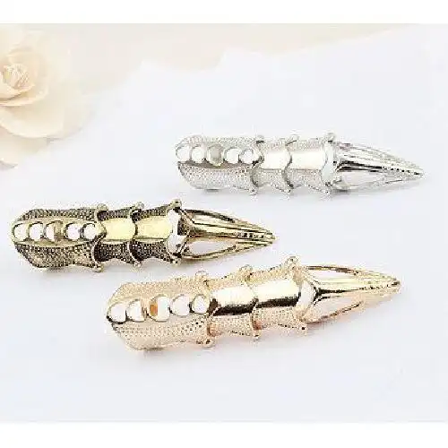 2019手指爪子铁铁指套金属手指防身金属指爪套指甲套戒指潮流时尚金色