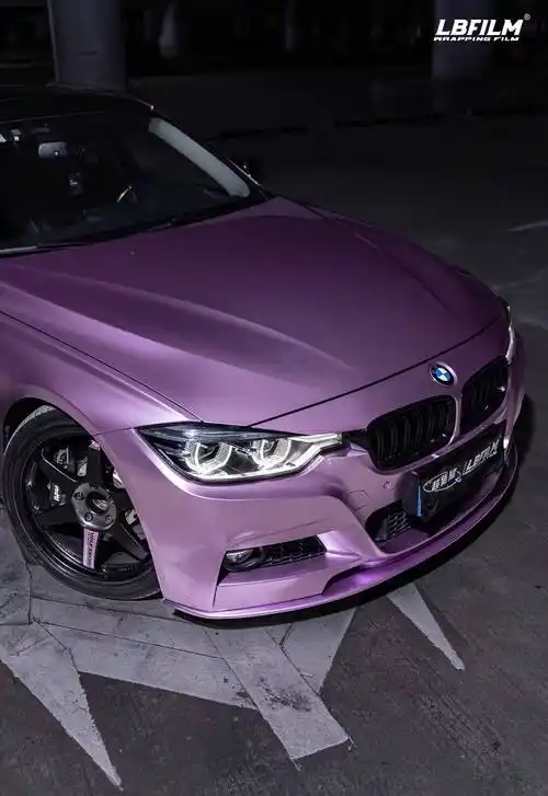 宝马3系lb改色膜液态金属绝地粉,温柔的紫色_搜狐汽车_搜狐网