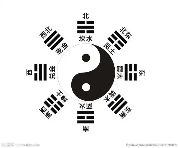 八卦太极中国元素诸葛亮庙标志运转矢量图道教文化logo道观八卦阵素材