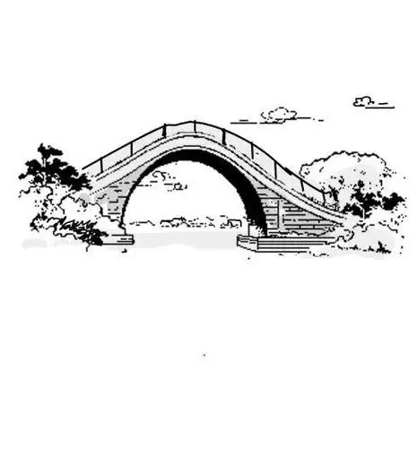 石拱桥简笔画小桥简笔画怎么画小桥简笔画画法素描手绘欧洲意大利