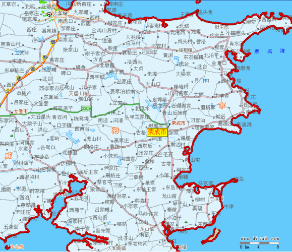 荣成市交通地图全图,荣成市交通地图高清版下载 - 8264户外8264.com
