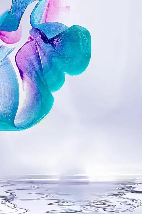 花高清水彩水墨宣传海报广告背景素材下载_2000*3000像素psd格式-90