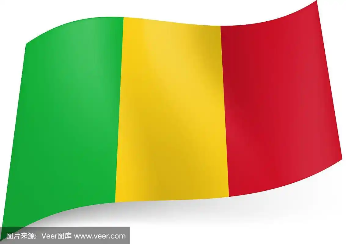 马里国旗绿黄红相间