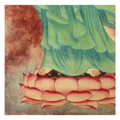 【双十二】范文秀 《绿衣观音》 纸本国画