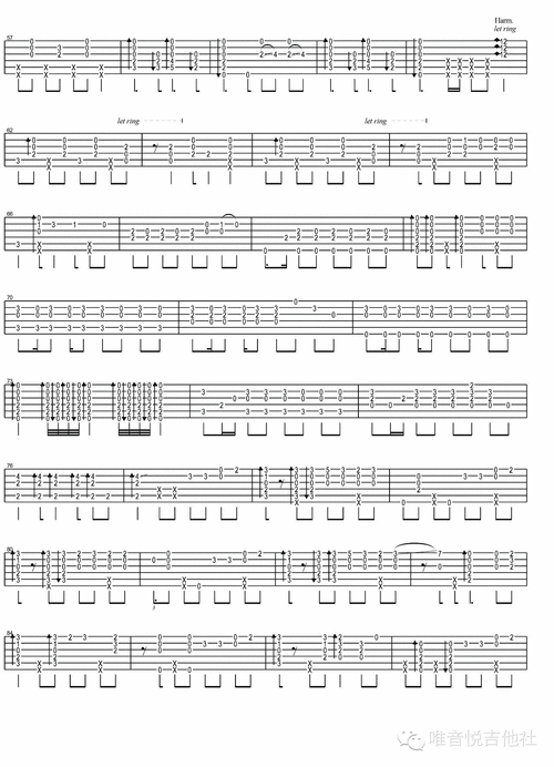 一天一天吉他谱|bigbang|指弹谱|独奏曲|六线谱_库吉他