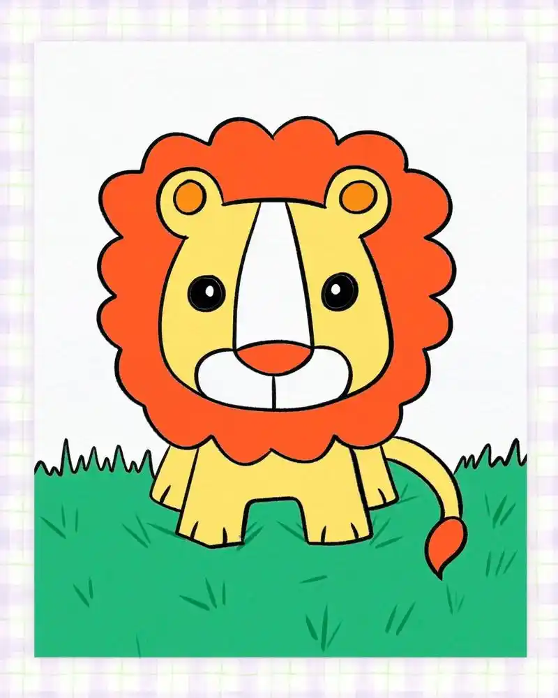 狮子03.#简笔画 #一学就会系列 #绘画过程分享 #动物简 - 抖音