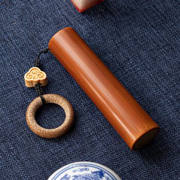 埃落芙(ailuofu)红皮实心竹玉竹把件文玩玉竹实心竹手把件老料玉化