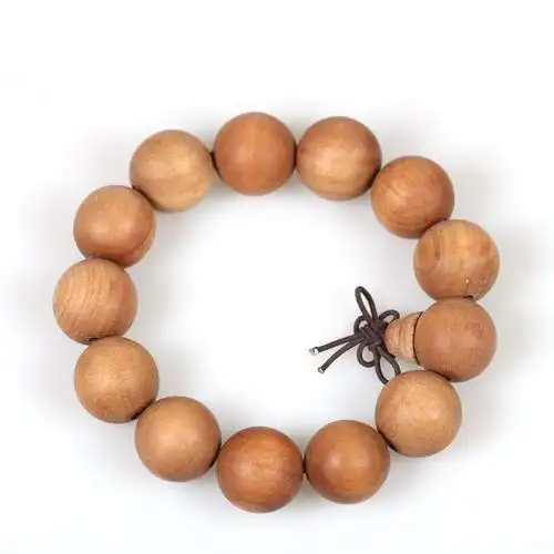 沫廷珠宝 天然老山檀佛珠手串 老山檀木串珠手链 典雅 男士 檀木手链