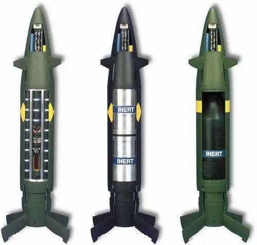 资料图:几款神剑制导炮弹内部结构图