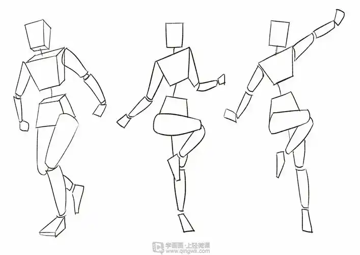 写生方块人人体结构方块提高练习