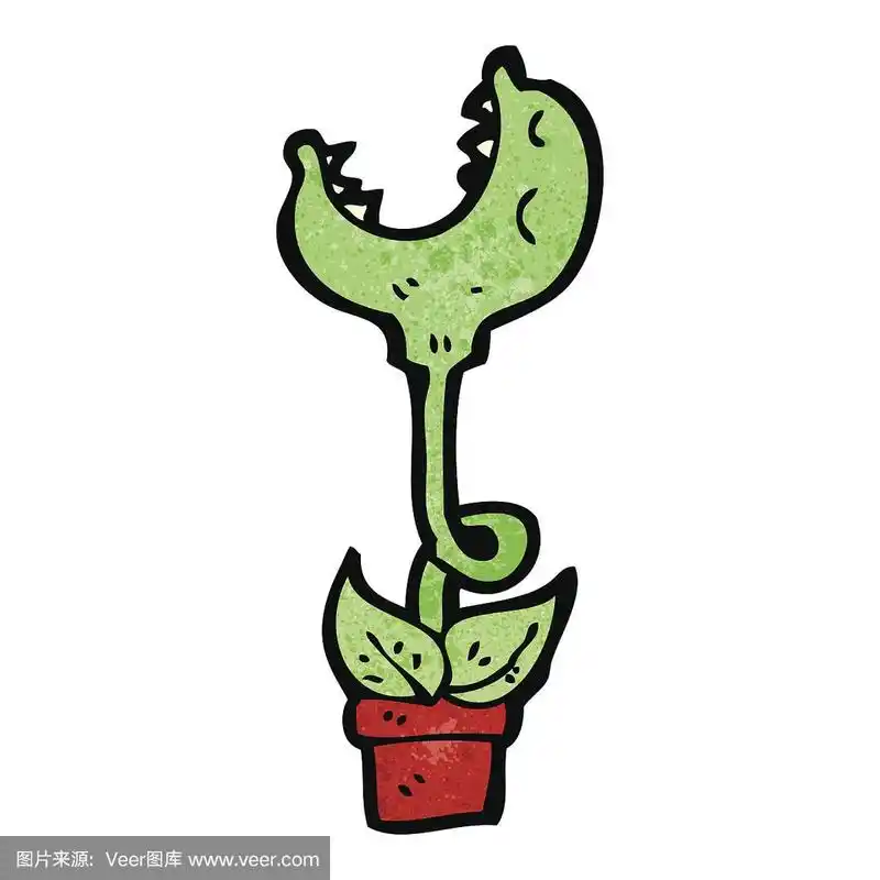 卡通食虫植物