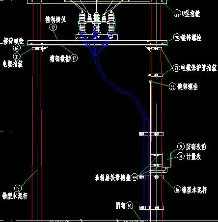 10kv杆上装高压计量,计量表怎么安装?是在电缆下地的