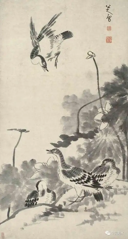 八大山人花鸟:虚实相生,无画处皆成妙境 - 元艺考