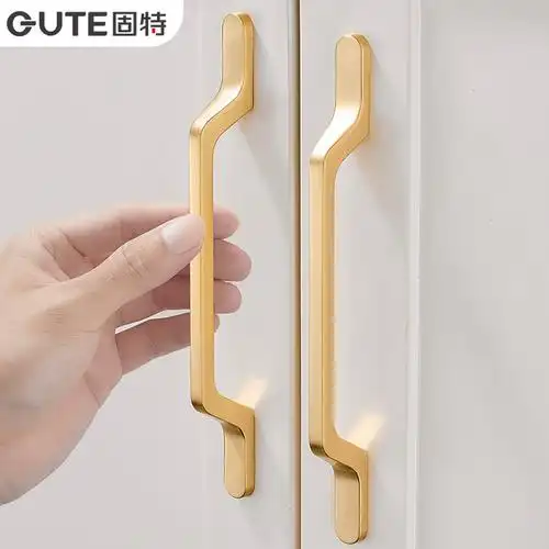 固特gute北欧金色衣柜小拉手现代简约美式抽屉欧式柜子中式橱柜门把手