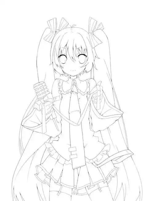 求这张初音线稿的原图,,感激