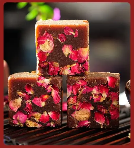 玫瑰黑糖块广西黑糖玫瑰花茶老红糖黑糖批发厂家方块红糖批发