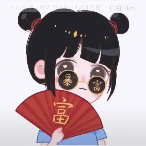 暴富发财暴富女头女生头像图片情侣头像