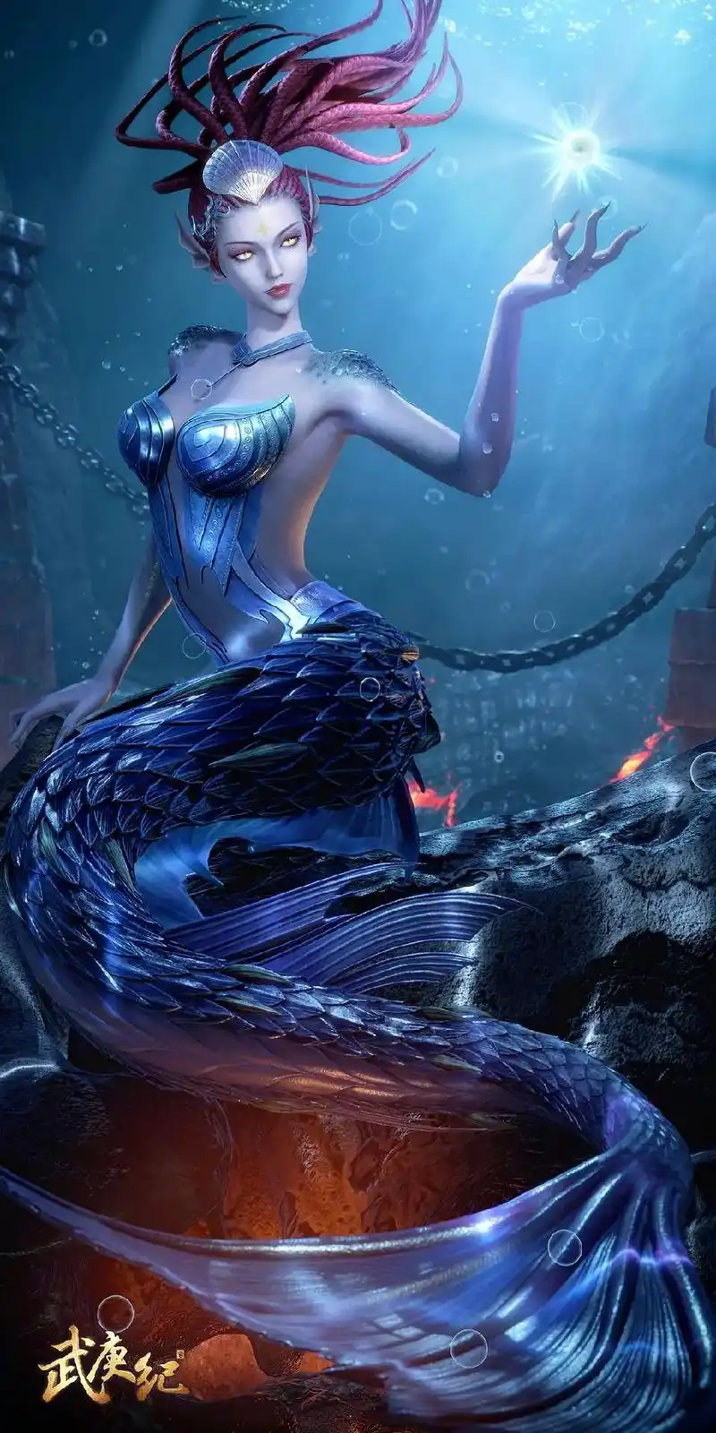 武庚纪 #女神 孔雀, #海妖 贝儿公主  #动漫 #壁纸 - 抖音