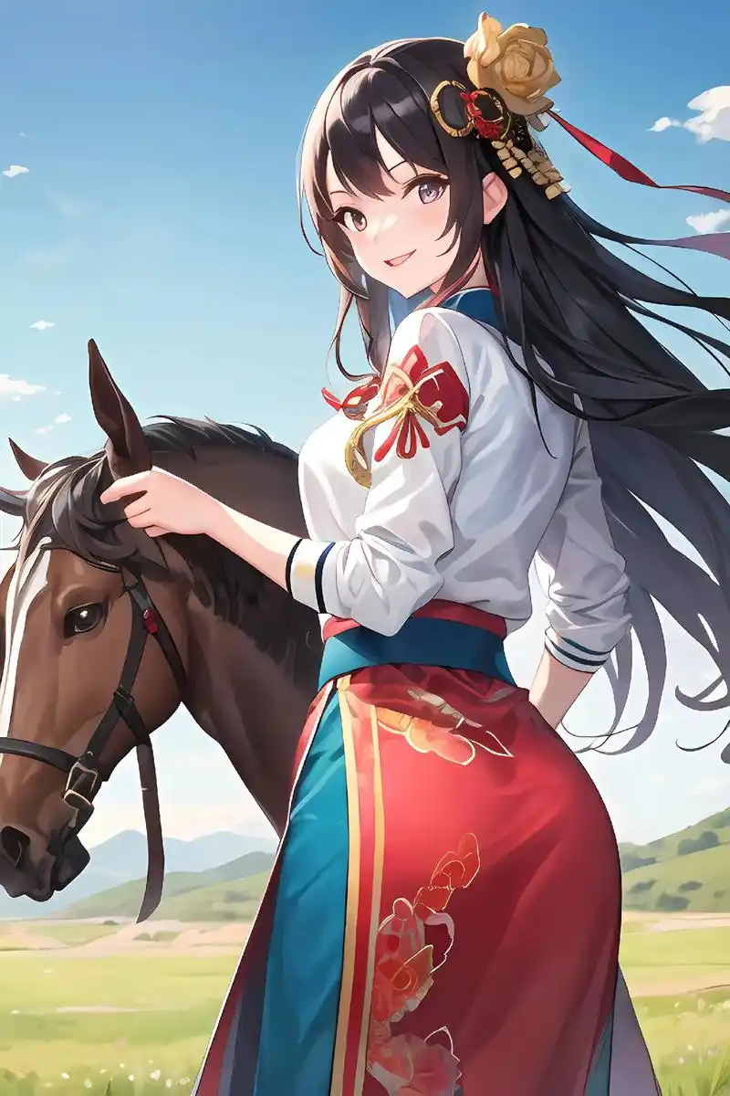 二次元 #高清图片 #动漫美图  一起骑马去看看无际的大草 - 抖音