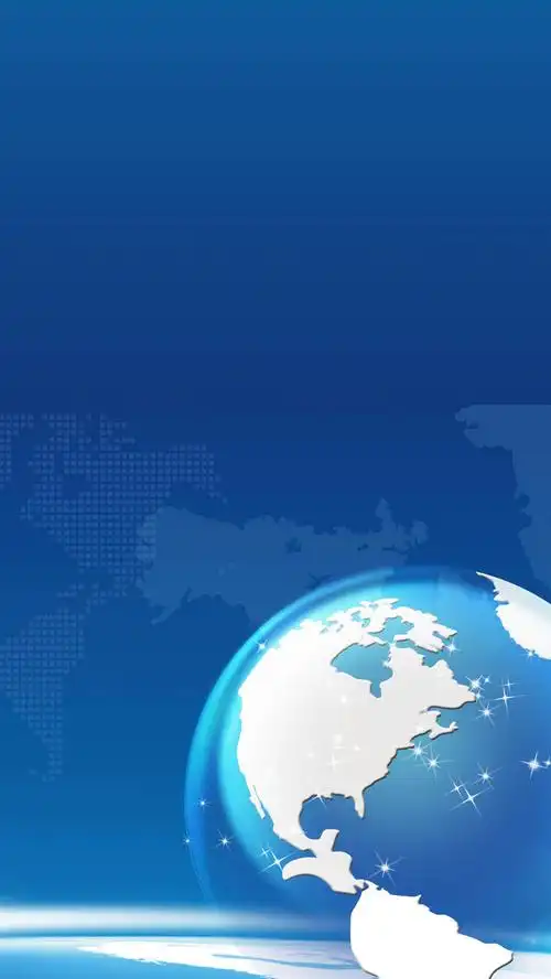 蓝色商务地球科技h5背景