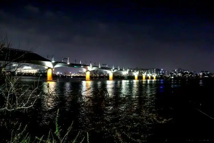 韩国汉江大桥夜景