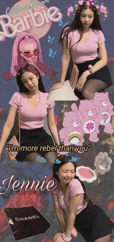 锁屏壁纸 聊天背景图 ins 我太吃jennie 的颜了!