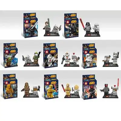 s牌益智积木人仔 新款星球大战黑武士克隆兵sy198