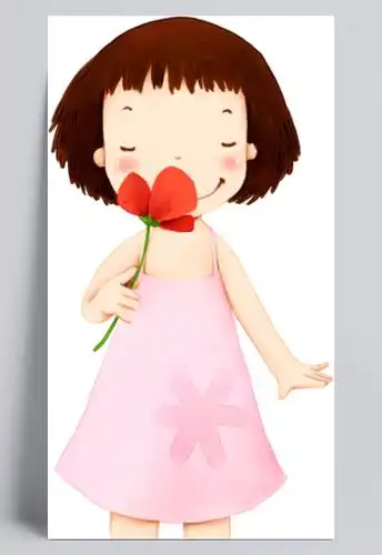微笑的小女孩动漫人物