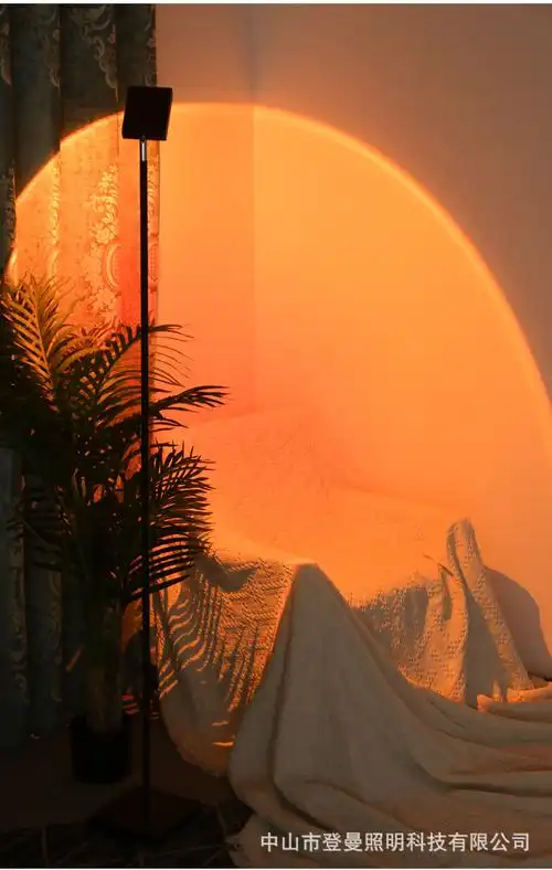 落日夕阳灯日落投影落地灯客厅卧室背景墙网红直播拍照氛围灯厂家
