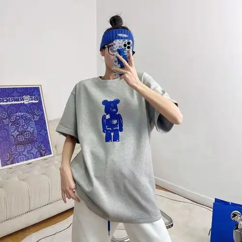 现货ader 春夏新品韩国潮牌联名款暴力熊短袖t恤 男女同款