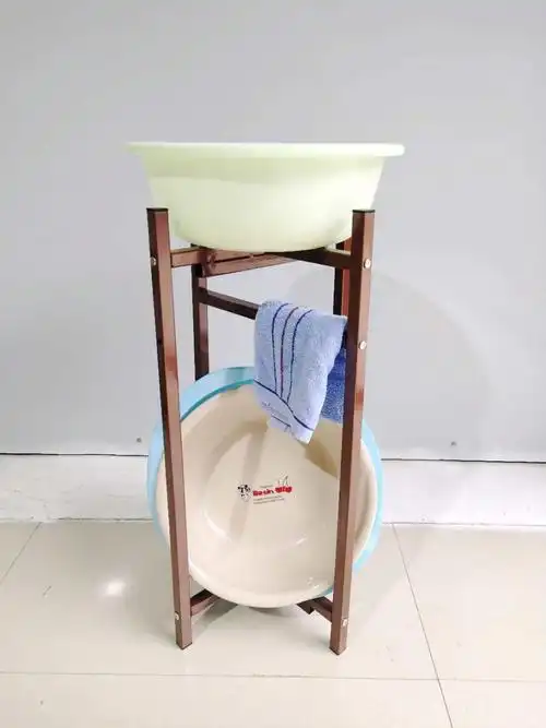 多功能简易落地式置物架农村老式面盆架没有毛巾架标准型备注留言颜色