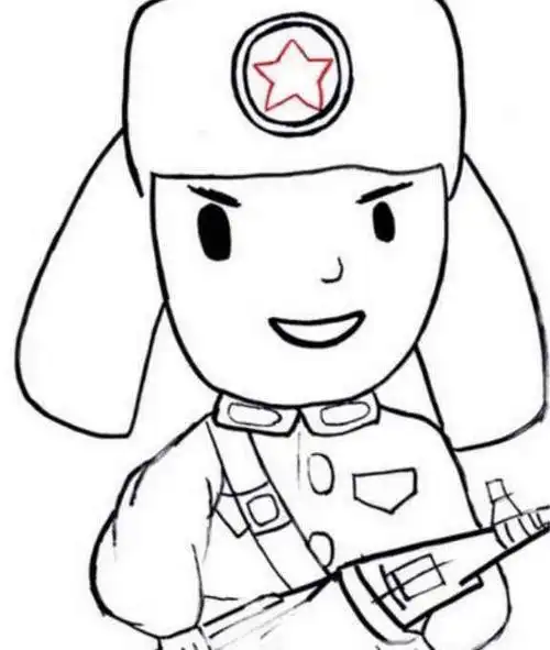 学雷锋卡通图像简笔画