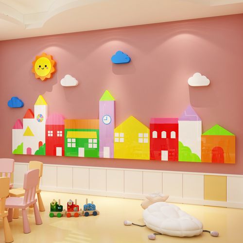 幼儿园环境创主题墙面装饰成品布置材料文化走廊午托管教室培训贴