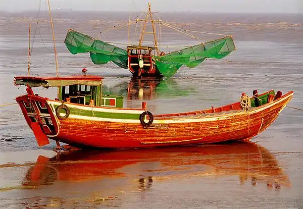 《嘉兴纪事》620---钱塘江上捕鳗苗船