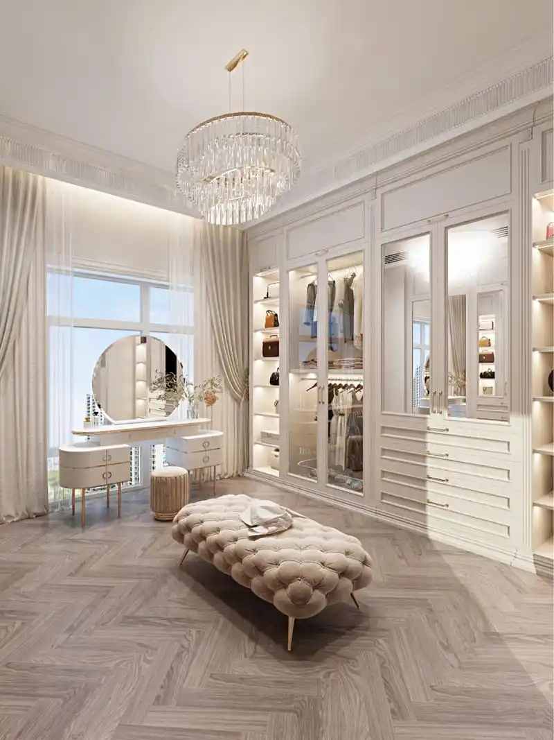 装修日记|美式轻奢|女孩梦想中的衣帽间!